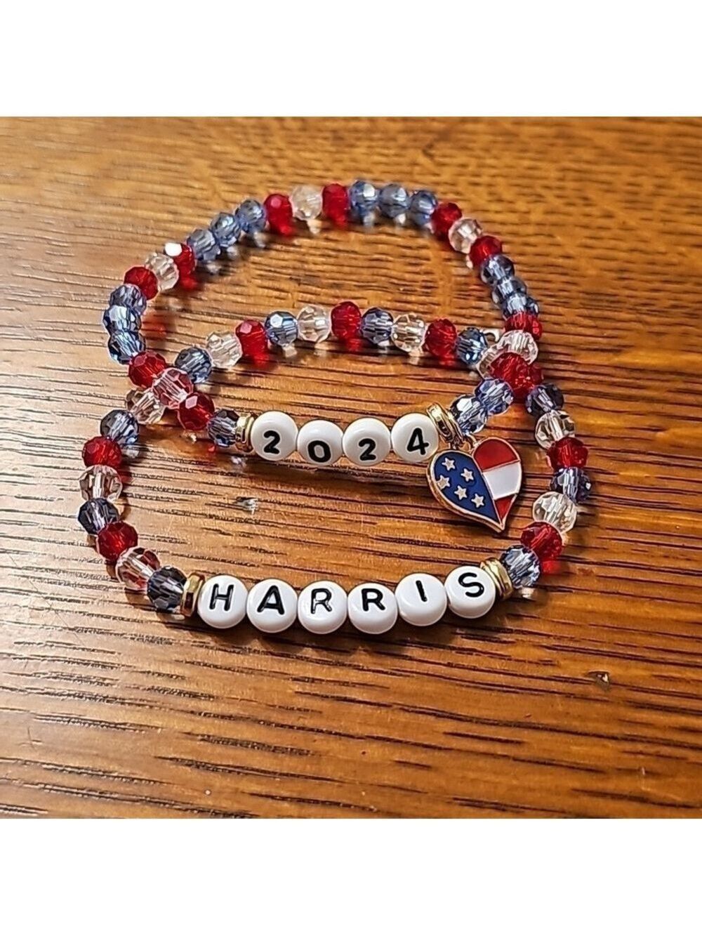 Boho style "Harris 2024" beaded bracelets